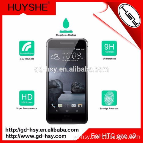 Factory In Shenzhen Best Supplier 2.5D Round Edge Glass Screen Film for HTC One A9 Tempered Glass Screen Protector